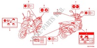 WAARSCHUWINGSLABEL (NSC50WHC/MPDC) voor Honda VISION 50 2012