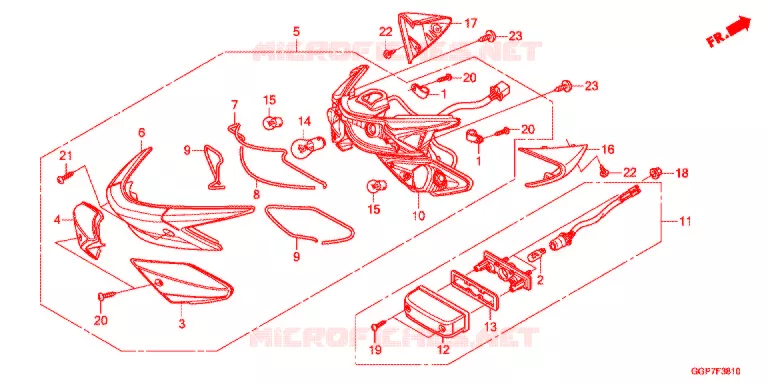 ACHTER COMBINATIE LICHT (NSC50WHC/MPDC) Honda SCOOTER 50 VISION 2012  NSC50WHC