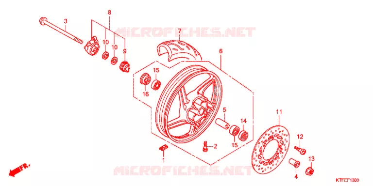 VOOR WIEL Honda SCOOTER 125 SH 2012  SH125RC