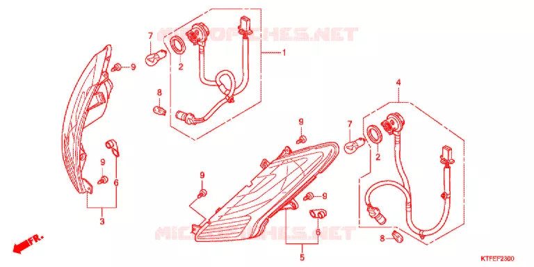 KNIPPERLICHT(2) Honda SCOOTER 125 SH 2012  SH125RC