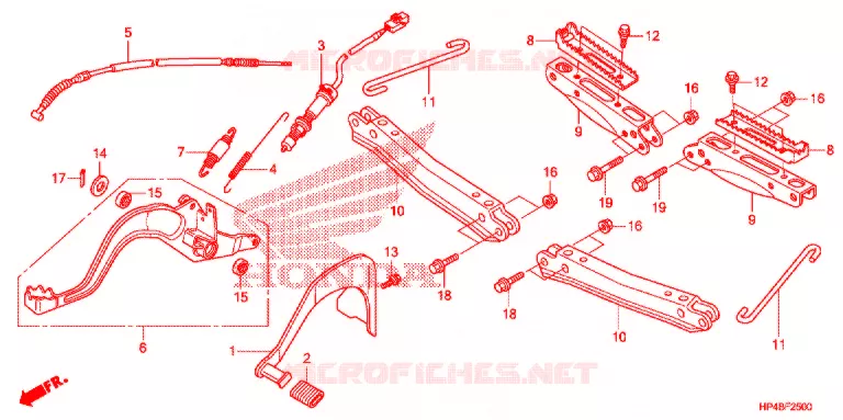 PEDAAL/OPSTAP Honda ATV 420 FOURTRAX 2012  TRX420FEC
