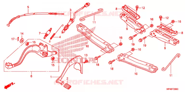 PEDAAL/OPSTAP Honda ATV 420 FOURTRAX 2013  TRX420FMC