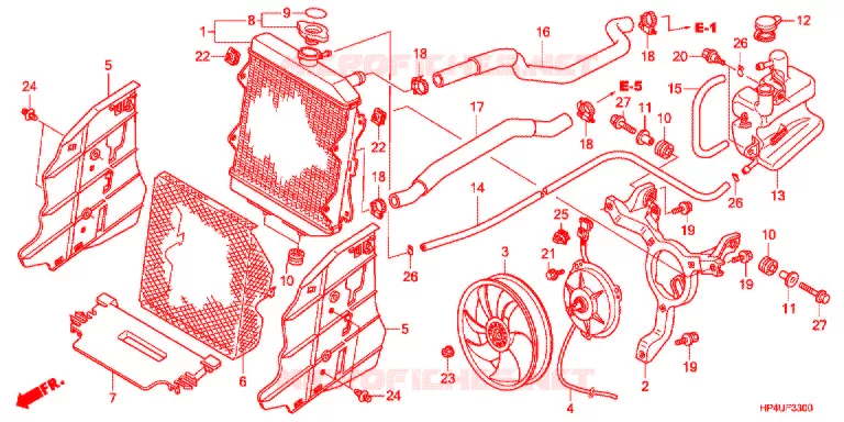RADIATOR Honda ATV 420 FOURTRAX 2012  TRX420FMC