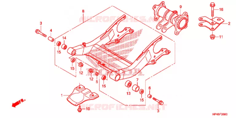 ZWAAI-ARM/KETTINGKAST Honda ATV 420 FOURTRAX 2012  TRX420FPEC