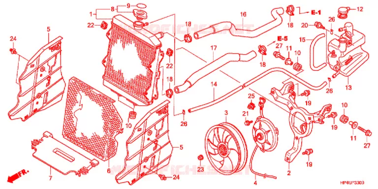 RADIATOR Honda ATV 420 FOURTRAX 2012  TRX420FPMC