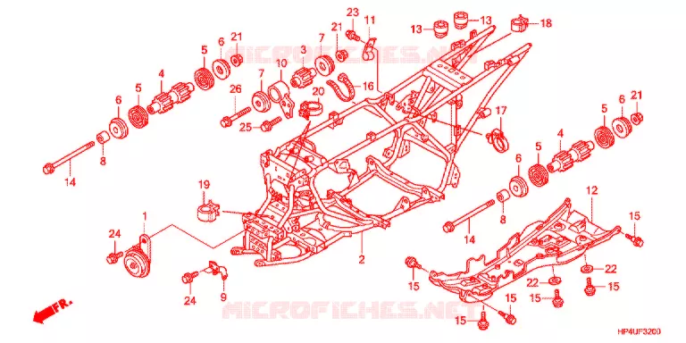 FRAME CHASSIS Honda ATV 420 FOURTRAX 2012  TRX420FPMC