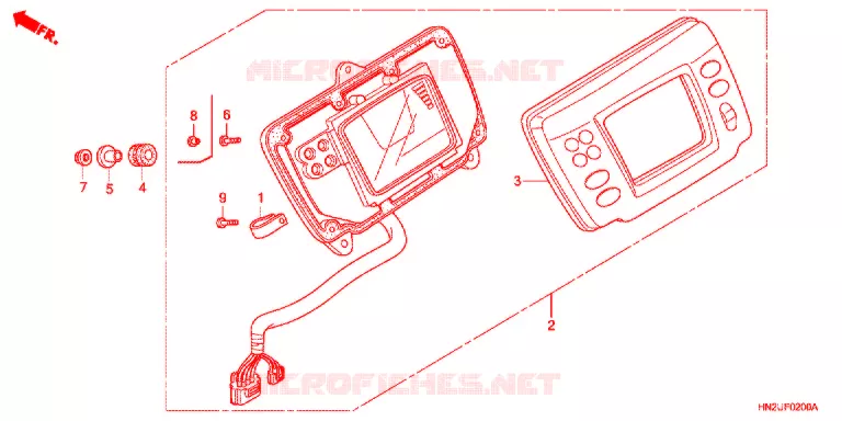 COMBINATIEMETER Honda ATV 500 FOURTRAX 2012  TRX500FAC