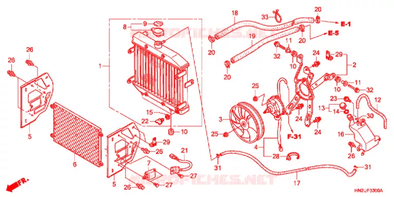 RADIATOR Honda ATV 500 FOURTRAX 2012  TRX500FAC