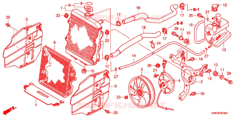 RADIATOR Honda ATV 500 FOURTRAX 2012  TRX500FPEC