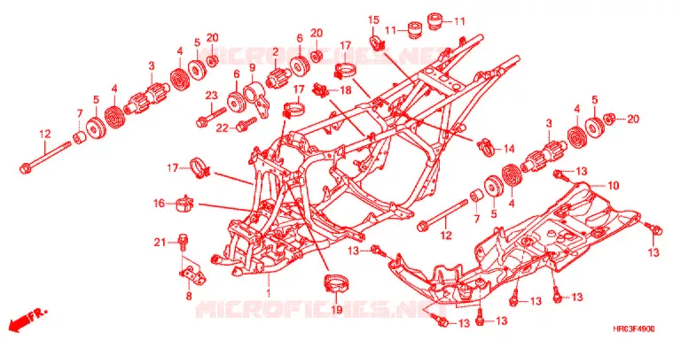 FRAME CHASSIS Honda ATV 420 FOURTRAX 2012  TRX420FPMC
