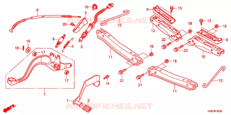 PEDAAL/OPSTAP Honda ATV 420 FOURTRAX 2012  TRX420FPMC