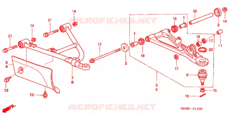 VOOR ARM Honda ATV 680 FOURTRAX 2012  TRX680FAC