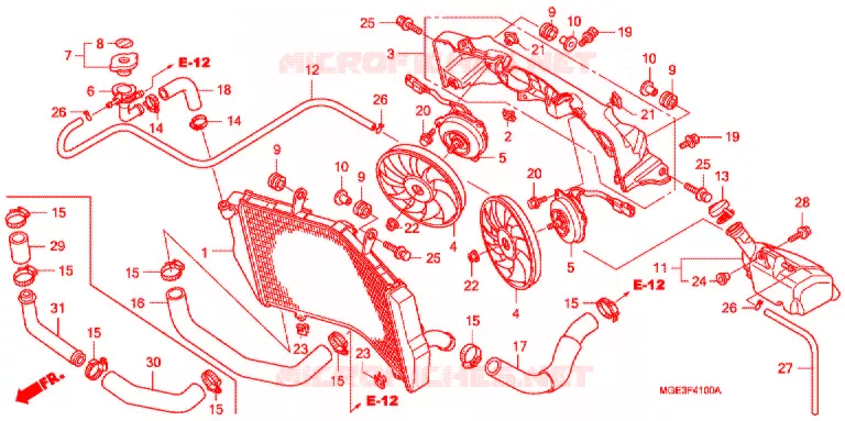 RADIATOR Honda MOTO 1200 VFR 2012  VFR1200FDC