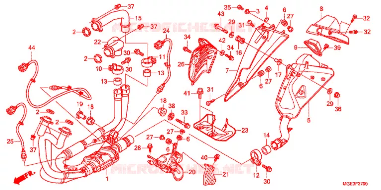 UITLAATDEMPER(2) Honda MOTO 1200 VFR 2012  VFR1200FDC