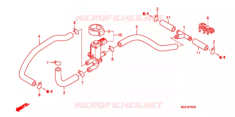 GAS RECYCLINGSYSTEEM Honda MOTO 1200 VFR 2012  VFR1200FDC