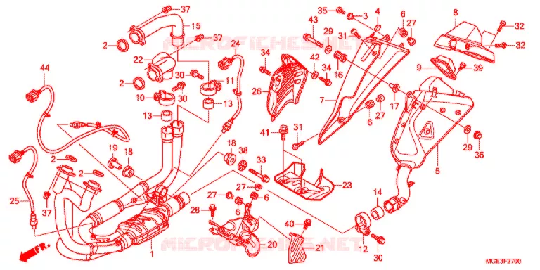 UITLAATDEMPER(2) Honda MOTO 1200 VFR 2012  VFR1200FDC