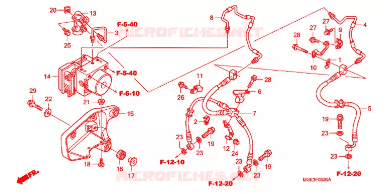 VOORREM HOOFDCILINDER/ABS MODULATOR Honda MOTO 1200 VFR 2012  VFR1200FDC
