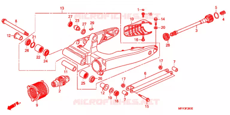 ZWAAI-ARM/KETTINGKAST Honda MOTO 1300 VT 2012  VT1300CXAC
