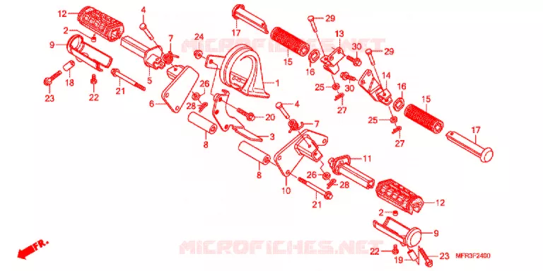 OPSTAP/KICKARM/ WISSEL PEDAAL Honda MOTO 1300 VT 2012  VT1300CXAC