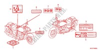 WAARSCHUWINGSLABEL (VT750C2B/C2S/CS/C/CA) voor Honda SHADOW VT 750 PHANTOM 2012