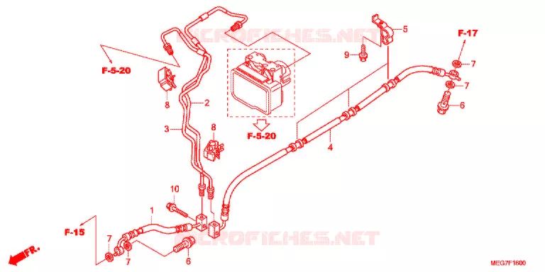 ACHTER REM SLANG  Honda MOTO 750 SHADOW 2012  VT750CSC