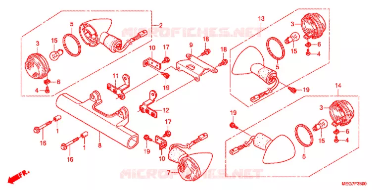 KNIPPERLICHT (VT750C2B/CS/C/CA) Honda MOTO 750 SHADOW 2012  VT750CSC
