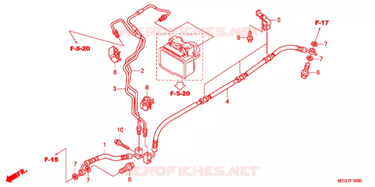 ACHTER REM SLANG  Honda MOTO 750 SHADOW 2012  VT750CSC