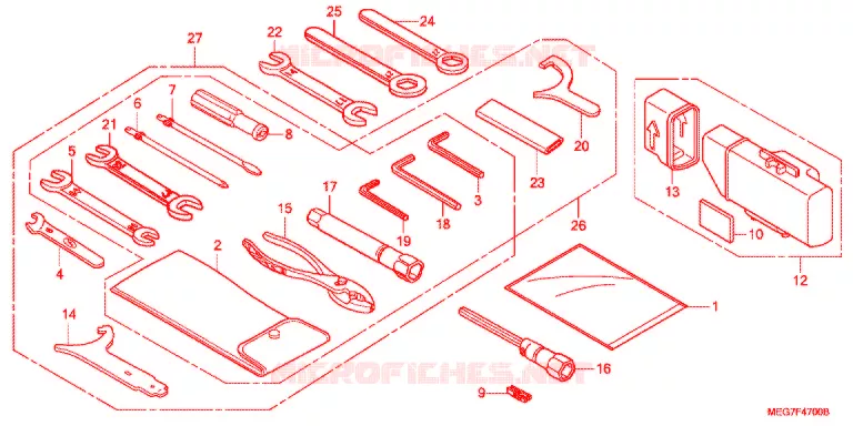 GEREEDSCHAP/ACCUVAK Honda MOTO 750 SHADOW 2012  VT750CSC