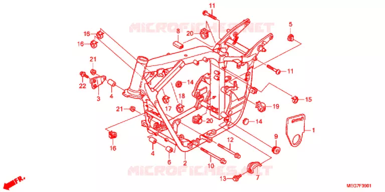 FRAME CHASSIS (VT750S) Honda MOTO 750 VT 2012  VT750SC