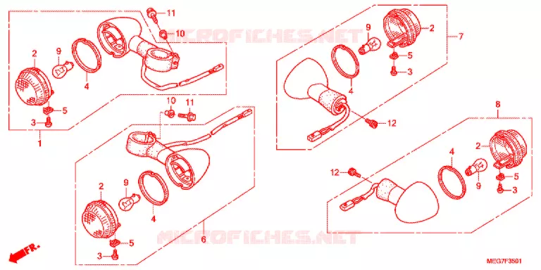 KNIPPERLICHT (VT750C2S/S) Honda MOTO 750 VT 2013  VT750SC