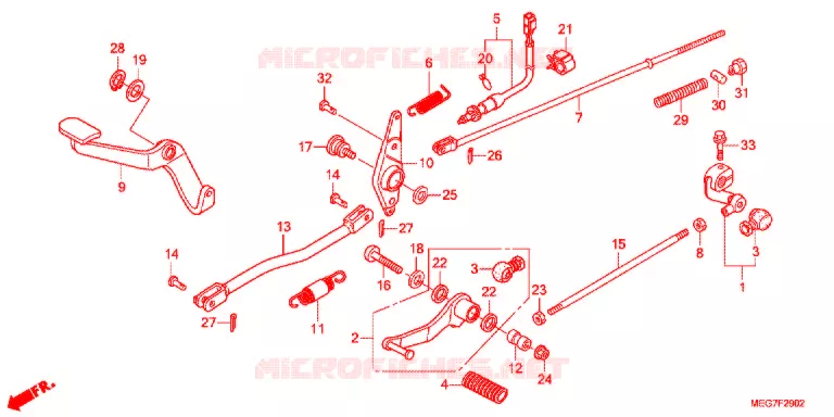 PEDAAL (VT750S) Honda MOTO 750 VT 2012  VT750SC