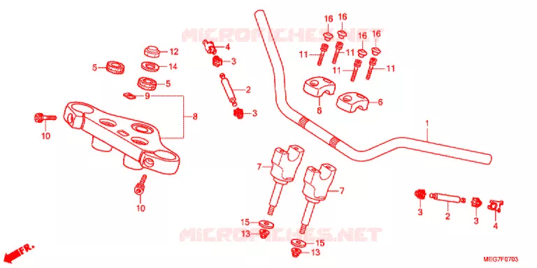 STUUR (VT750S) Honda MOTO 750 VT 2012  VT750SC