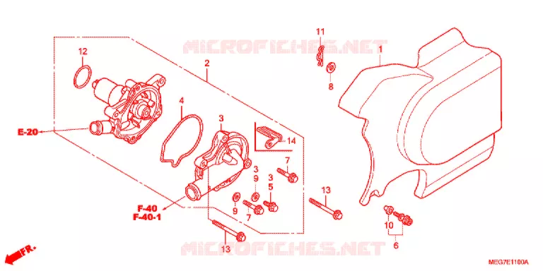 WATERPOMP Honda MOTO 750 VT 2012  VT750SC