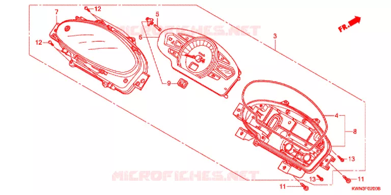 COMBINATIEMETER Honda SCOOTER 125 PCX 2012  WW125EX2C