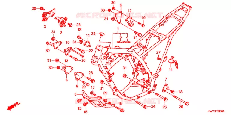 FRAME CHASSIS Honda MOTO 300 XR 2012  XRE300AC