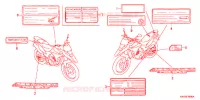 WAARSCHUWINGSLABEL(1) voor Honda XRE 300 2012