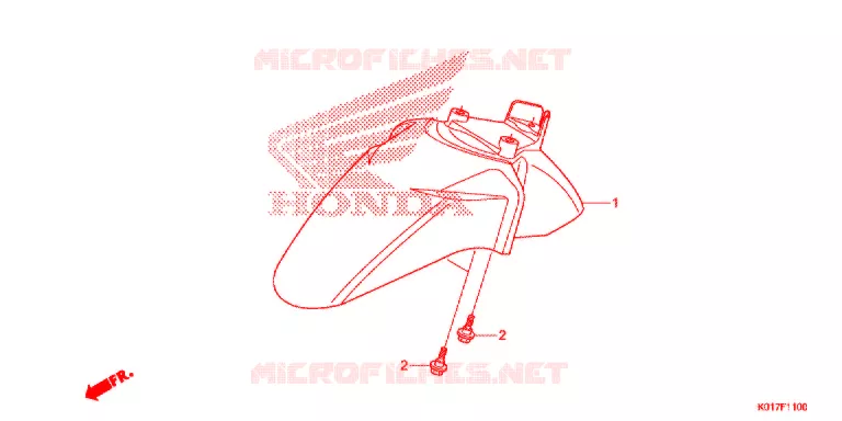 VOORSPATBORD Honda SCOOTER 150 SH 2013  SH150D