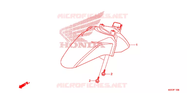VOORSPATBORD Honda SCOOTER 150 SH 2013  SH150D