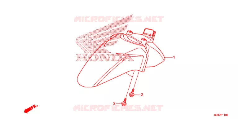 VOORSPATBORD Honda SCOOTER 150 SH 2013  SH150D