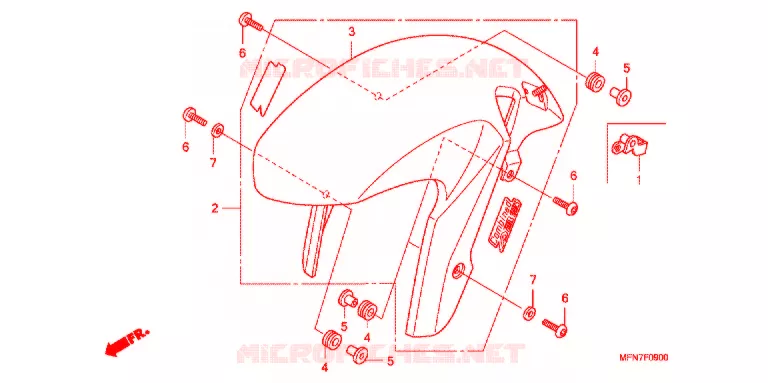 VOORSPATBORD Honda MOTO 1000 CB 2012  CB1000RAC