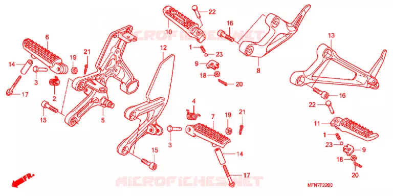 OPSTAP/KICKARM/ WISSEL PEDAAL Honda MOTO 1000 CB 2012  CB1000RAC