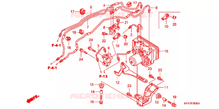 VOORREM HOOFDCILINDER/ABS MODULATOR Honda MOTO 1000 CB 2012  CB1000RAC