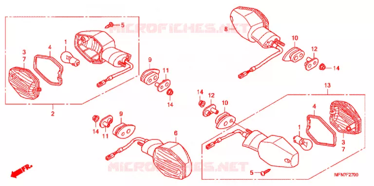 KNIPPERLICHT(2) Honda MOTO 1000 CB 2012  CB1000RAC