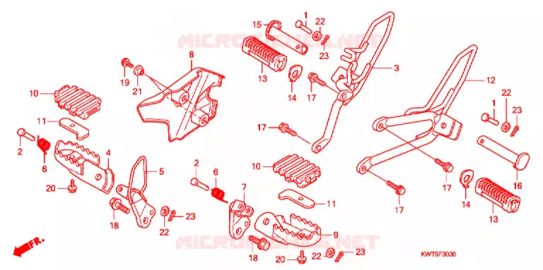 OPSTAP/KICKARM/ WISSEL PEDAAL Honda MOTO 300 XR 2011  XRE300B