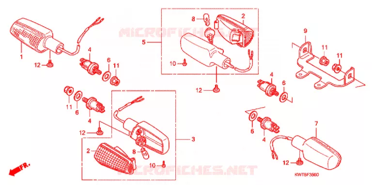 KNIPPERLICHT(2) Honda MOTO 300 XR 2012  XRE300B
