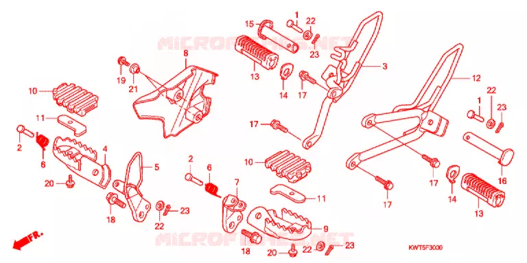 OPSTAP/KICKARM/ WISSEL PEDAAL Honda MOTO 300 XR 2012  XRE300B