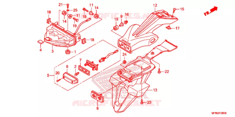 ACHTERLICHT(2) Honda MOTO 1000 CB 2013  CB1000RAD