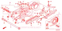 ZWAAI ARM/KETTINGKAST voor Honda CB 1000 R BLANCHE 2013