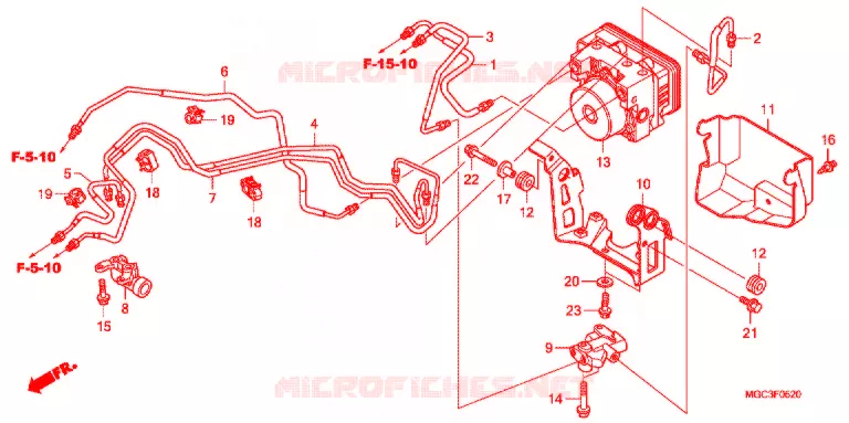 VOORREM HOOFDCILINDER/ABS MODULATOR Honda MOTO 1100 CB 2012  CB1100AC