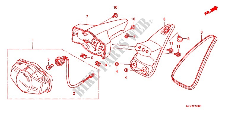 ACHTERLICHT(2) voor Honda CB 1100 2011